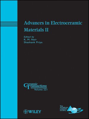 cover image of Advances in Electroceramic Materials II